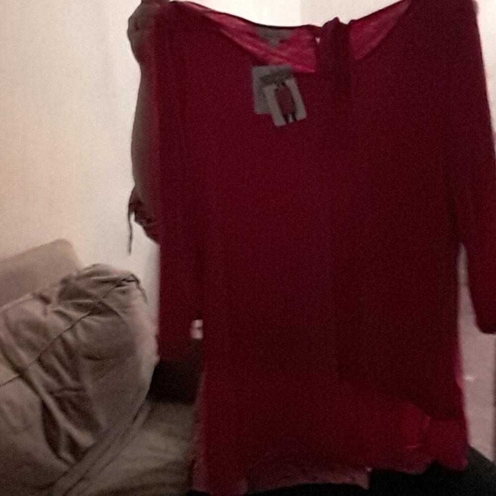 a pink shirt